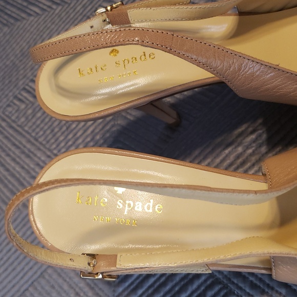 kate spade size 10 tan and black heels - Picture 8 of 10